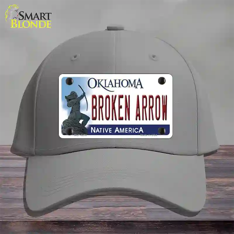 Broken Arrow Oklahoma Novelty License Plate Hat Cotton / Gray