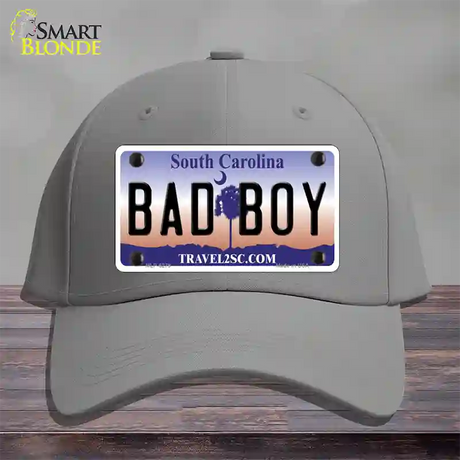 Bad Boy South Carolina Novelty License Plate Hat Cotton / Gray