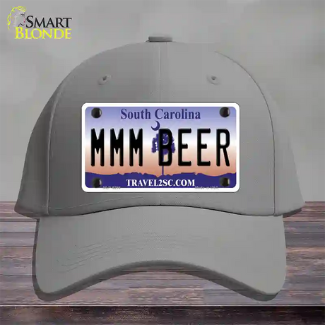 MMM Beer South Carolina Novelty License Plate Hat Cotton / Gray