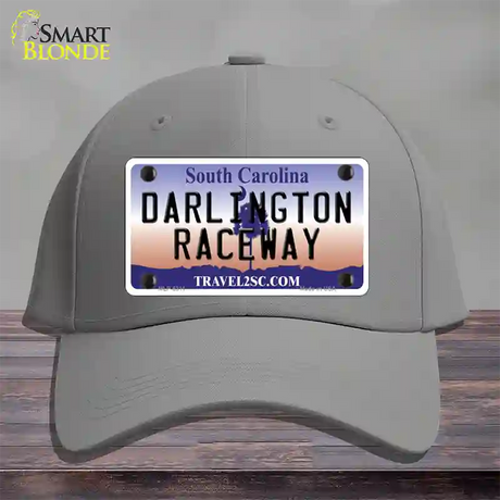 Darlington Raceway South Carolina Novelty License Plate Hat Cotton / Gray