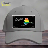 Alaska Rainbow Novelty License Plate Hat Cotton / Gray