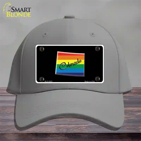 Colorado Rainbow Novelty License Plate Hat Cotton / Gray