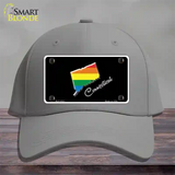 Connecticut Rainbow Novelty License Plate Hat Cotton / Gray