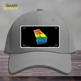 Georgia Rainbow Novelty License Plate Hat Cotton / Gray