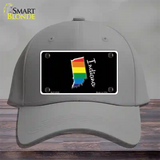 Indiana Rainbow Novelty License Plate Hat Cotton / Gray