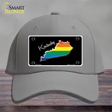 Kentucky Rainbow Novelty License Plate Hat Cotton / Gray