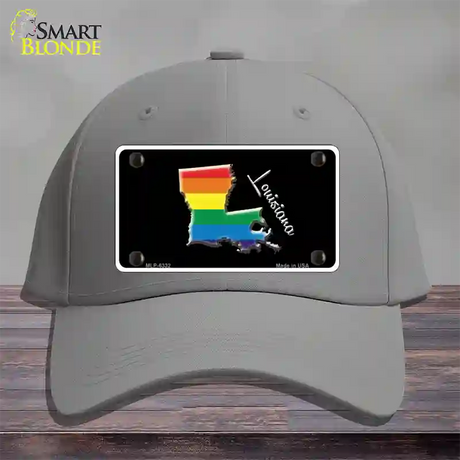 Louisiana Rainbow Novelty License Plate Hat Cotton / Gray