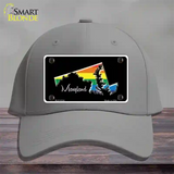 Maryland Rainbow Novelty License Plate Hat Cotton / Gray