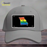 Missouri Rainbow Novelty License Plate Hat Cotton / Gray