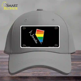 Nevada Rainbow Novelty License Plate Hat Cotton / Gray