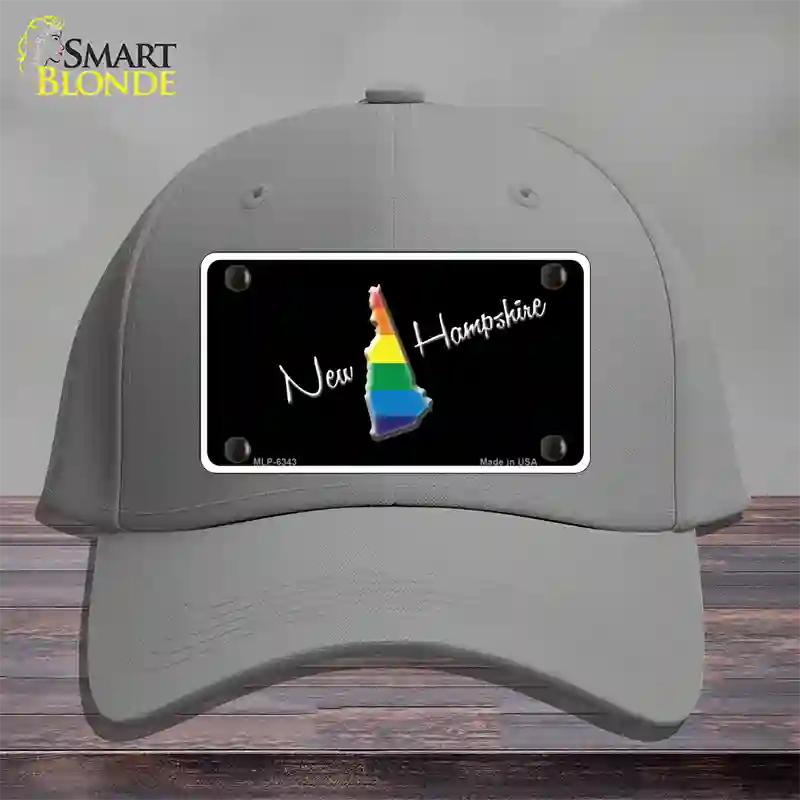 New Hampshire Rainbow Novelty License Plate Hat Cotton / Gray