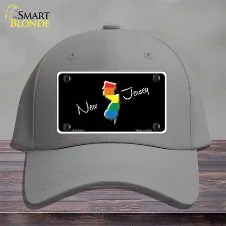 New Jersey Rainbow Novelty License Plate Hat Cotton / Gray