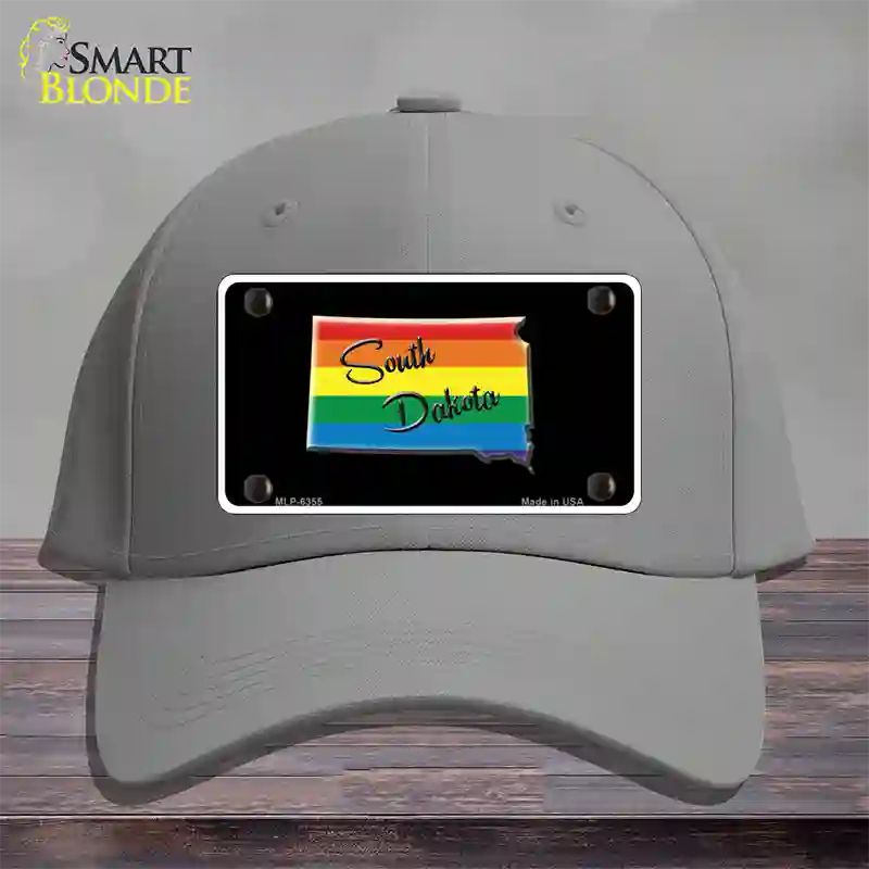 South Dakota Rainbow Novelty License Plate Hat Cotton / Gray