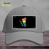 Vermont Rainbow Novelty License Plate Hat Cotton / Gray