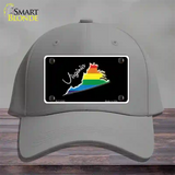 Virginia Rainbow Novelty License Plate Hat Cotton / Gray