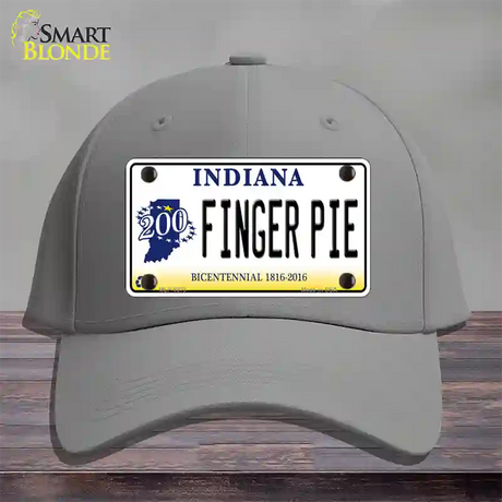 Finger Pie Indiana Novelty License Plate Hat Cotton / Gray