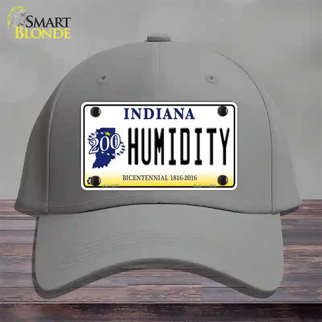 Humidity Indiana Novelty License Plate Hat Cotton / Gray