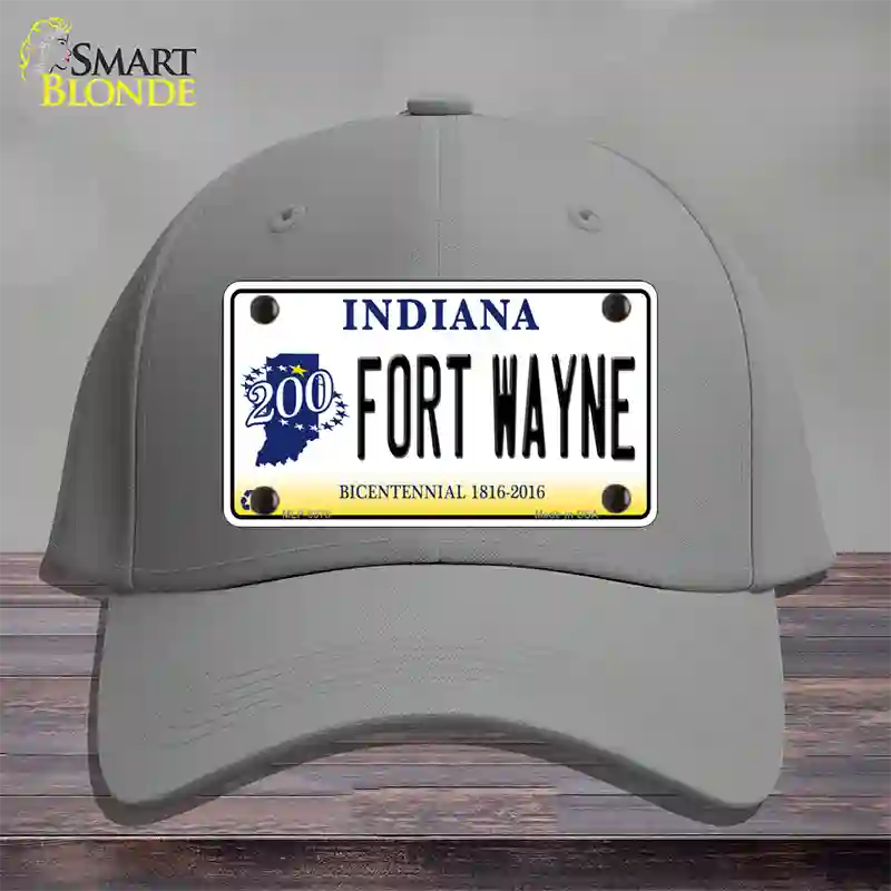 Fort Wayne Indiana Novelty License Plate Hat Cotton / Gray