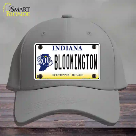 Bloomington Indiana Novelty License Plate Hat Cotton / Gray