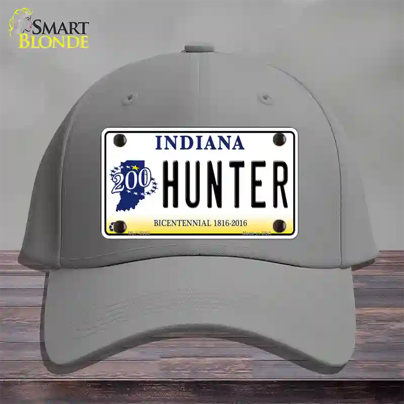 Hunter Indiana Bicentennial Novelty License Plate Hat Cotton / Gray