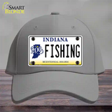 Fishing Indiana Novelty License Plate Hat Cotton / Gray