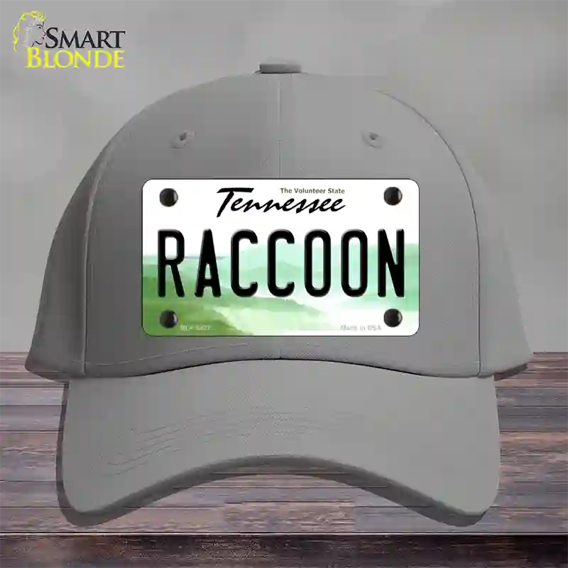 Raccoon Tennessee Novelty License Plate Hat Cotton / Gray