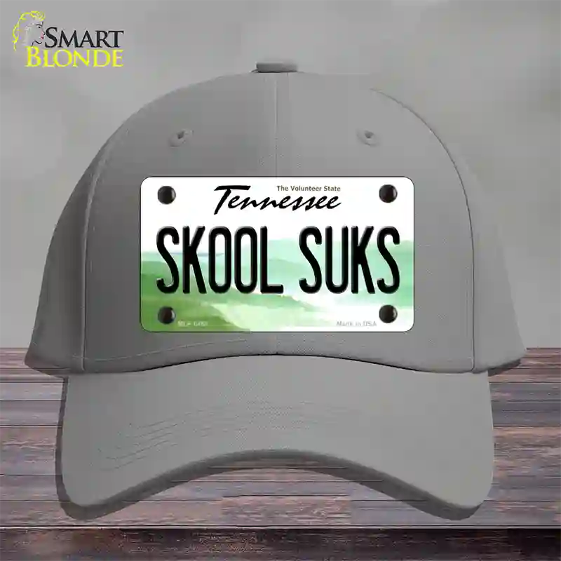 Skool Suks Tennessee Novelty License Plate Hat Cotton / Gray