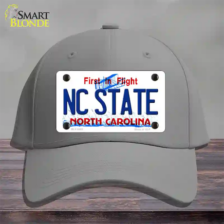 North Carolina State Novelty License Plate Hat Cotton / Gray