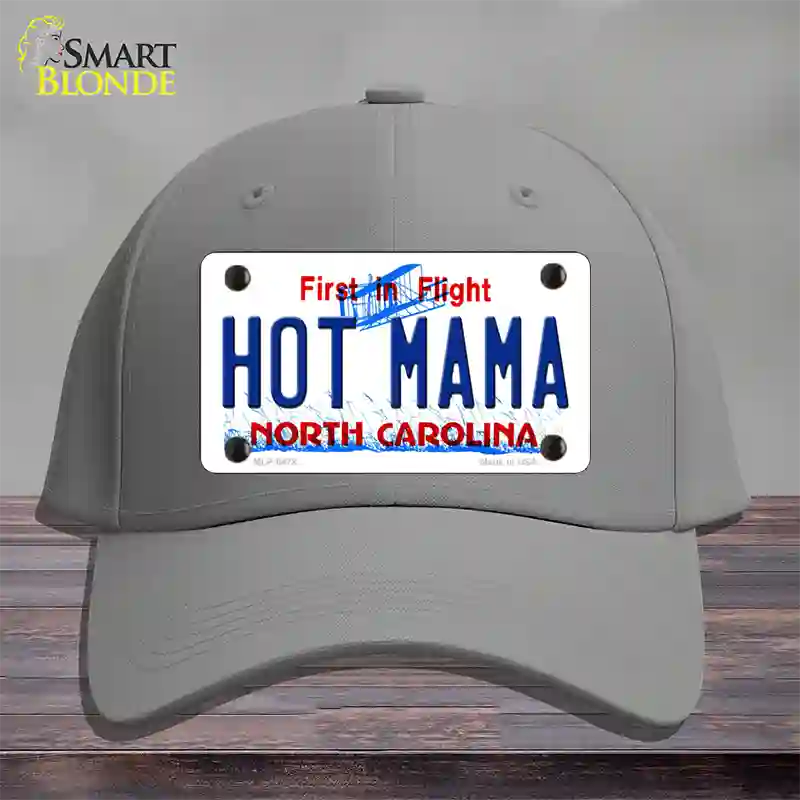 Hot Mama North Carolina Novelty License Plate Hat Cotton / Gray