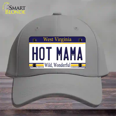 Hot Mama West Virginia Novelty License Plate Hat Cotton / Gray