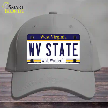 West Virginia State Novelty License Plate Hat Cotton / Gray