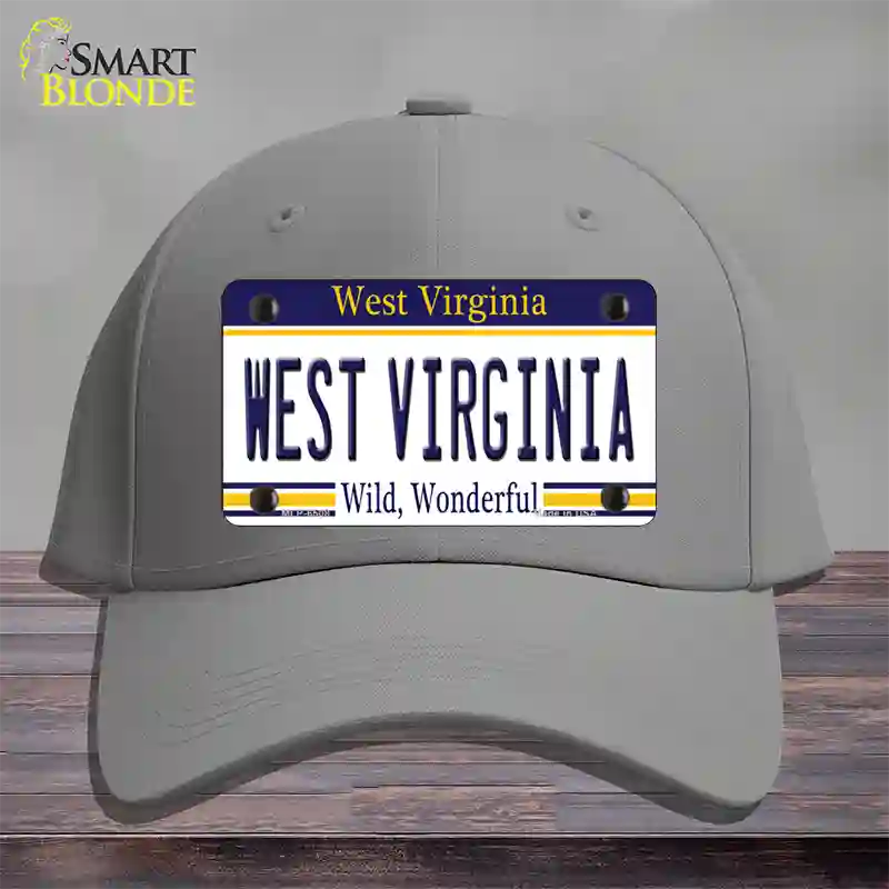 West Virginia Novelty License Plate Hat Cotton / Gray