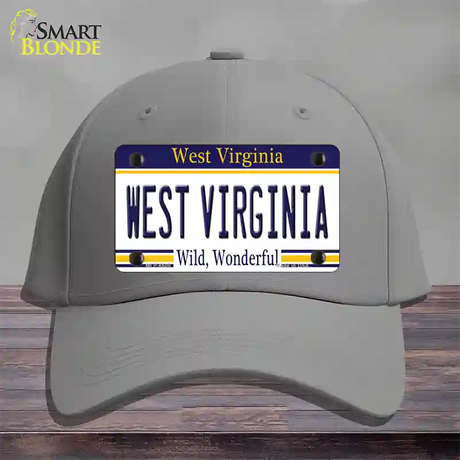 West Virginia Novelty License Plate Hat Cotton / Gray