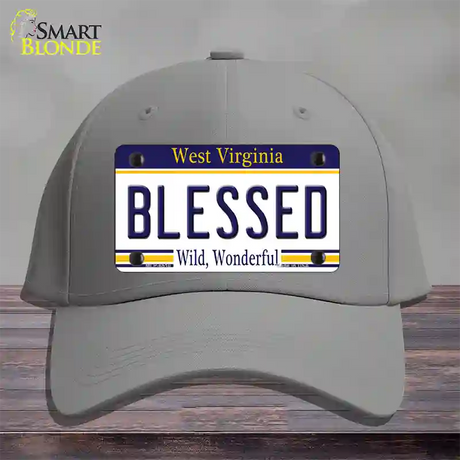 Blessed West Virginia Novelty License Plate Hat Cotton / Gray