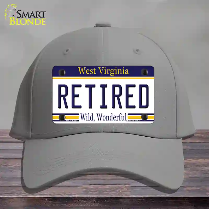 Retired West Virginia Novelty License Plate Hat Cotton / Gray