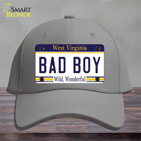 Bad Boy West Virginia Novelty License Plate Hat Cotton / Gray