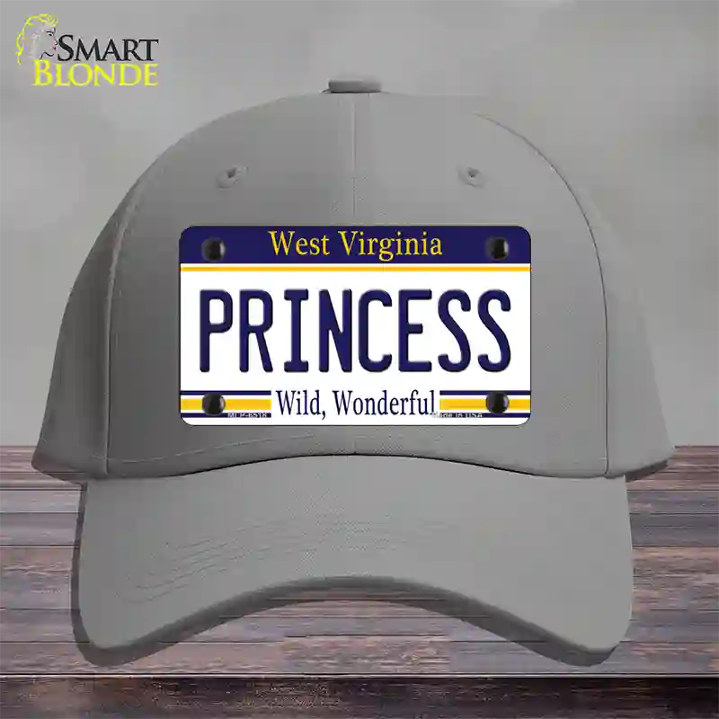 Princess West Virginia Novelty License Plate Hat Cotton / Gray