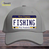 Fishing West Virginia Novelty License Plate Hat Cotton / Gray