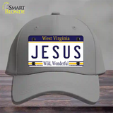 Jesus West Virginia Novelty License Plate Hat Cotton / Gray