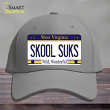 Skool Suks West Virginia Novelty License Plate Hat Cotton / Gray