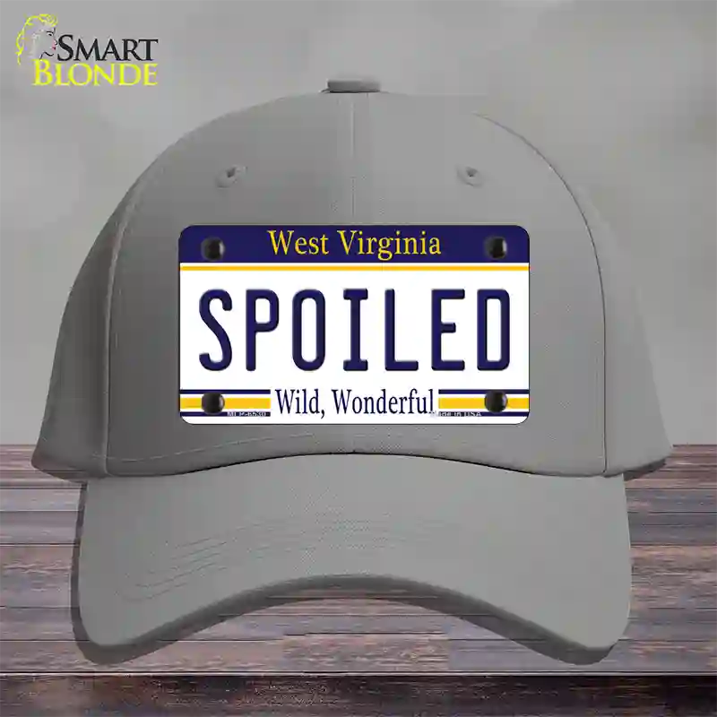 Spoiled West Virginia Novelty License Plate Hat Cotton / Gray