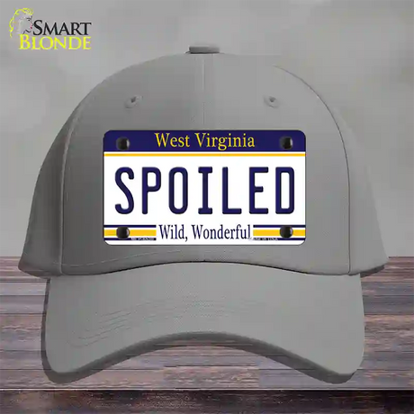 Spoiled West Virginia Novelty License Plate Hat Cotton / Gray