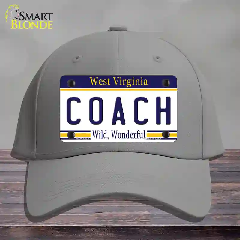 Coach West Virginia Novelty License Plate Hat Cotton / Gray