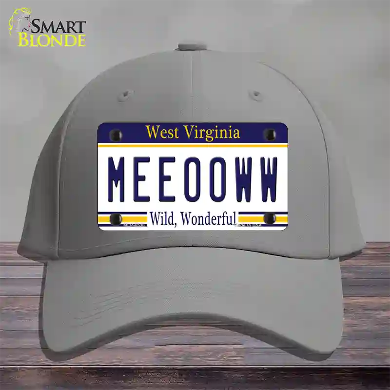 Meeooww West Virginia Novelty License Plate Hat Cotton / Gray