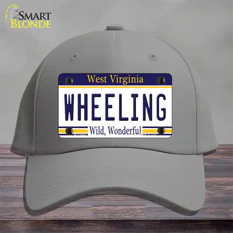 Wheeling West Virginia Novelty License Plate Hat Cotton / Gray