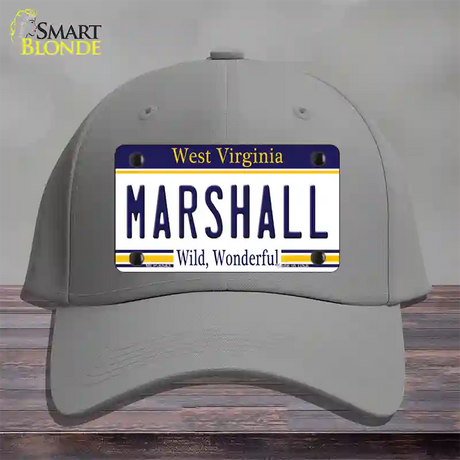 Marshall West Virginia Novelty License Plate Hat Cotton / Gray