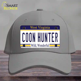 Coon Hunter West Virginia Novelty License Plate Hat Cotton / Gray