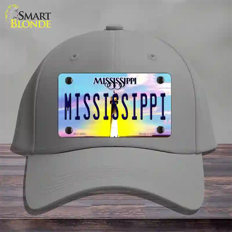 Mississippi Novelty License Plate Hat Cotton / Gray