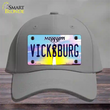 Vicksburg Mississippi Novelty License Plate Hat Cotton / Gray