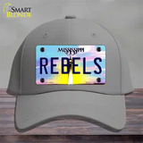 Rebels Mississippi Novelty License Plate Hat Cotton / Gray